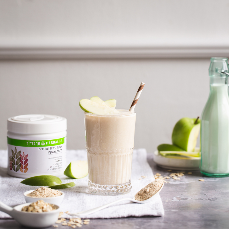 مشروب الشوفان - التفاح تفاح