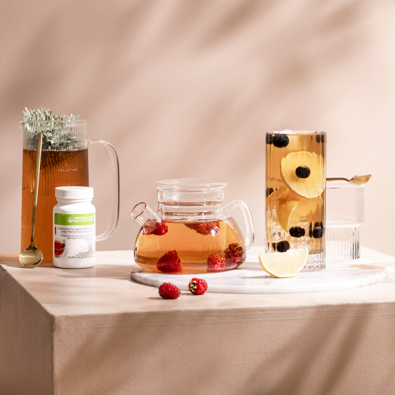 مشروب عشبي سريع الذوبان بنكهة توت العليق