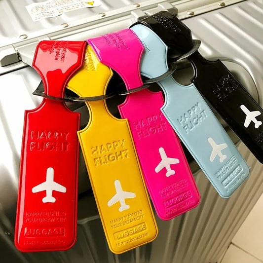 PVC Strip Luggage Tag Boarding Pass Portable Checked Pendant Luggage Case Anti-loss Tag Identification Tag Travel Accessories