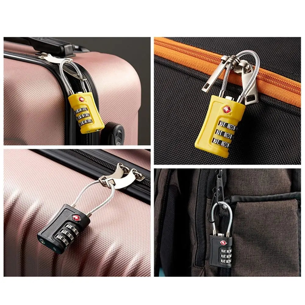 New TSA Customs Colorful Code Lock for Travel Luggage Password Changeable Lock Contrast Color Design Padlock Cabinet Locker