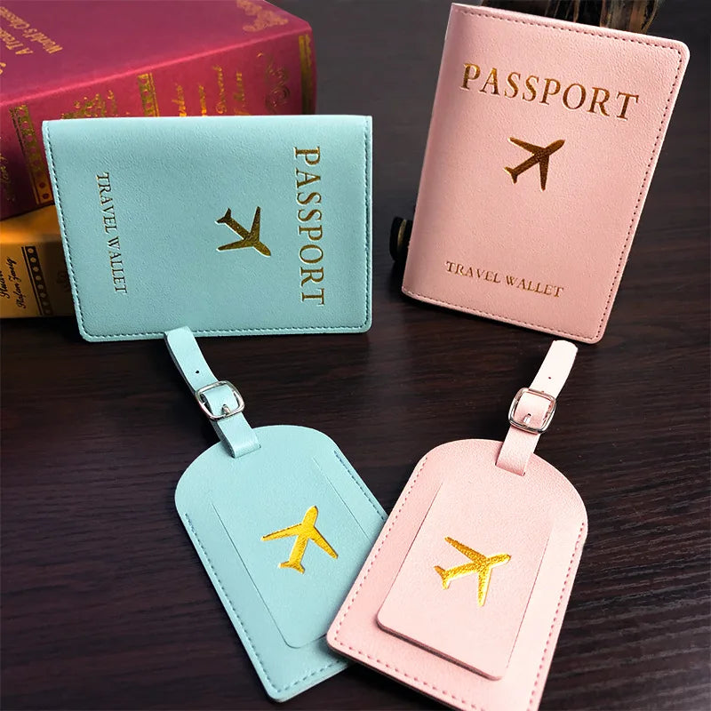 Men Women PU Leather Cute Luggage Tag Suitcase Address Label Baggage Boarding Bag Tag Name ID Address Holder Travel Accessorie